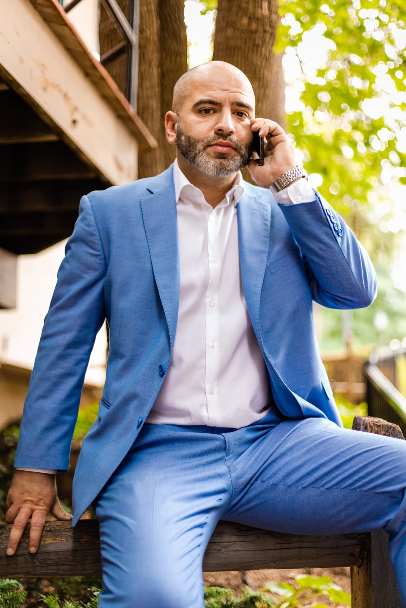 Paulo Pereira on a call with a homeowner, ready to talk strategy